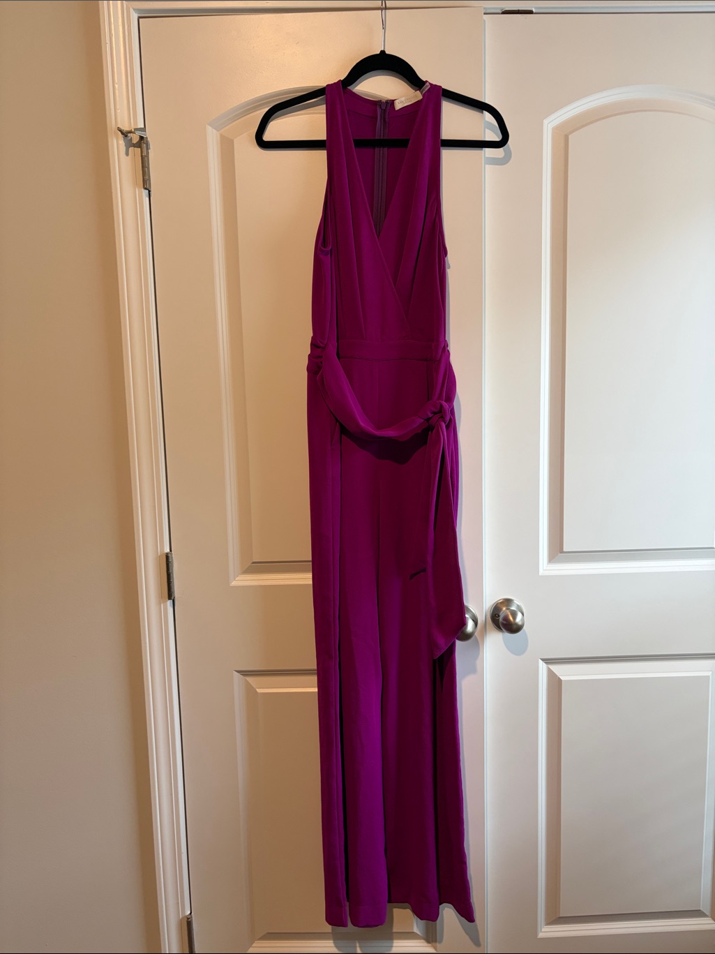 Ramy Brook Pink Wrap Jumpsuit With Side Tie